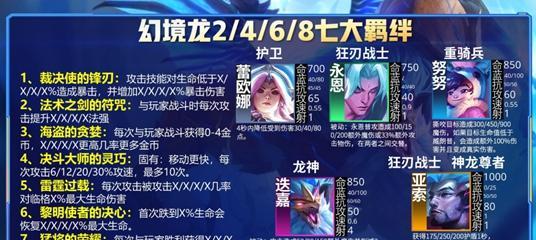 云顶之弈S7神龙烈焰羁绊效果详解（掌握神龙烈焰的千变万化）