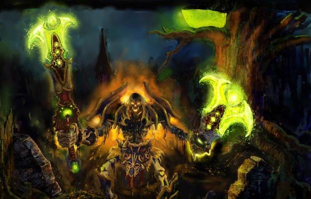 如何在魔兽世界中对抗两个亡灵战士？
